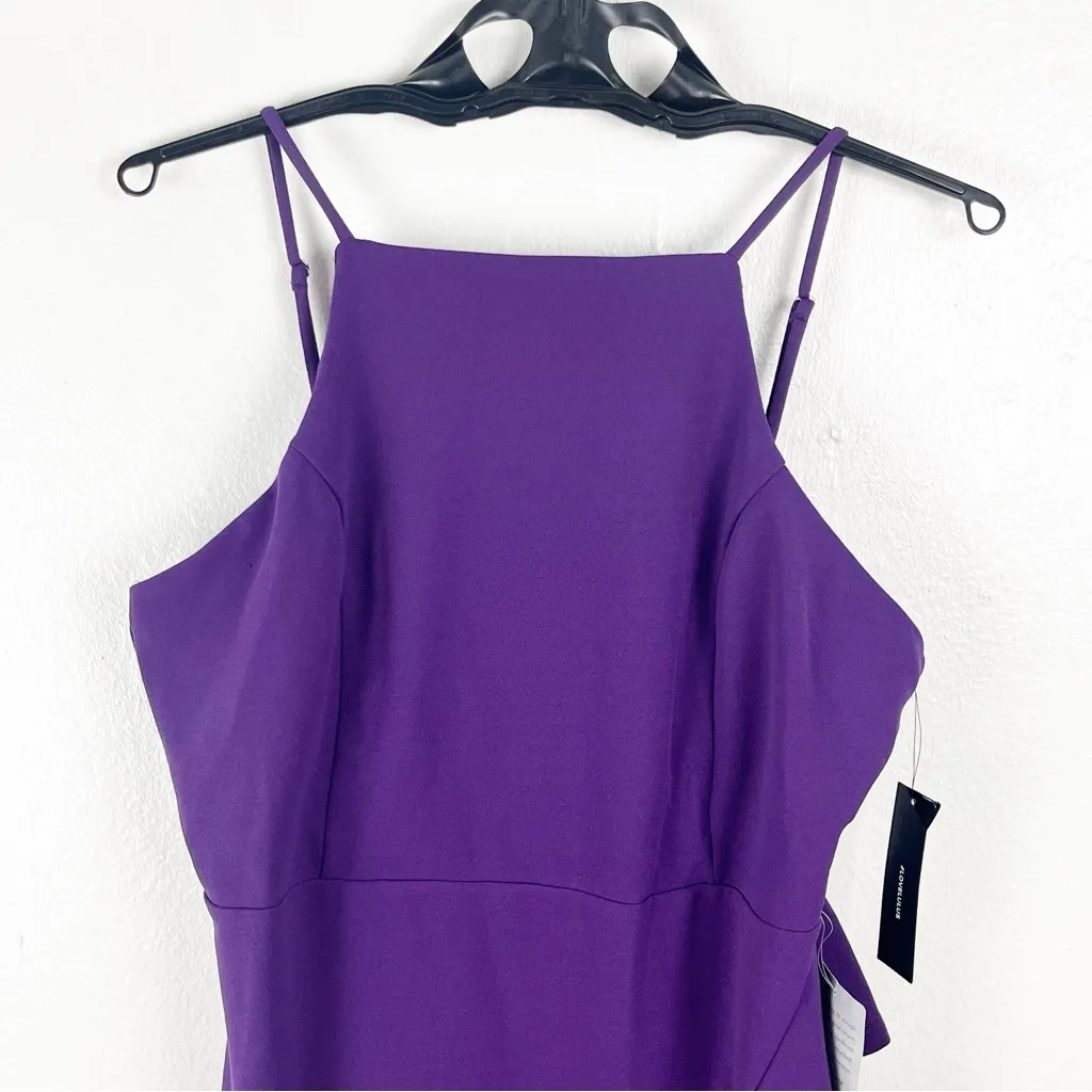 LULUS Great Things Purple Ruffled Trim High Neckline Bodycon Dress, Size XL - Image 11