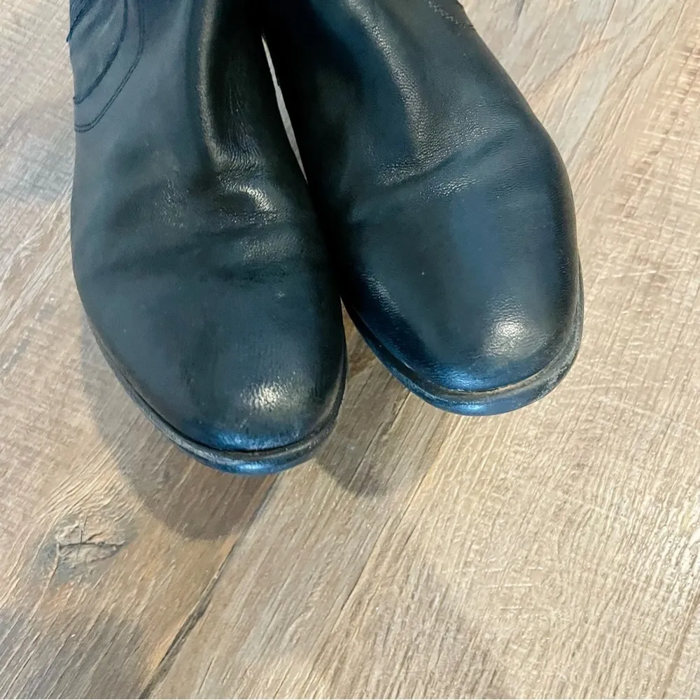 UGG Collection Felisa Black Leather Booties - Image 3