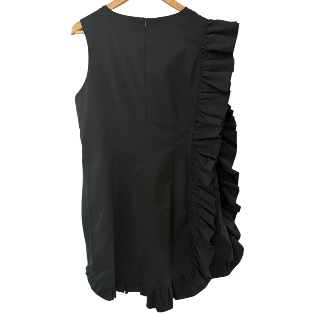 BURU Midnight Black Anniversary Ruffled Mini Dress‎ Size Large - Image 8