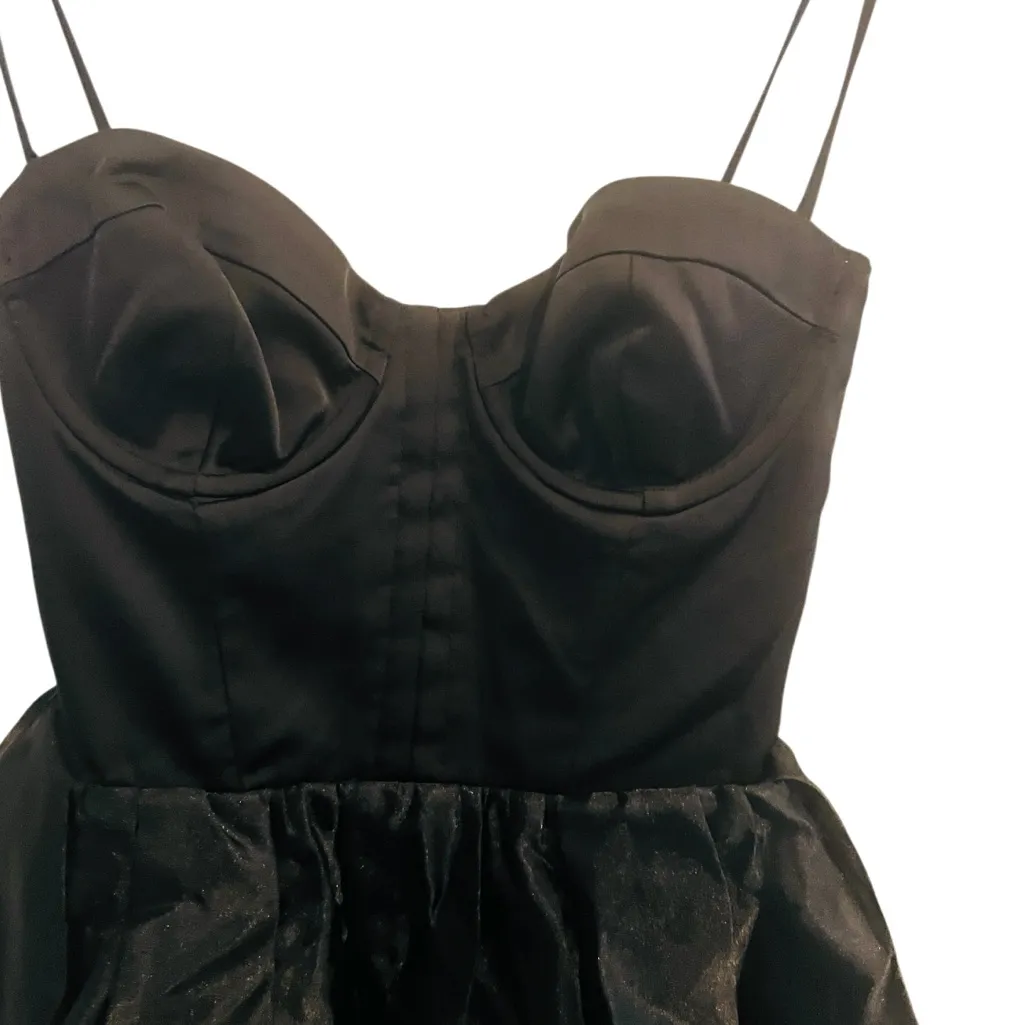 OH POLLY FLORIANE Tulle Skirt Corset Mini Dress in Black Size 0 NWT - Image 4