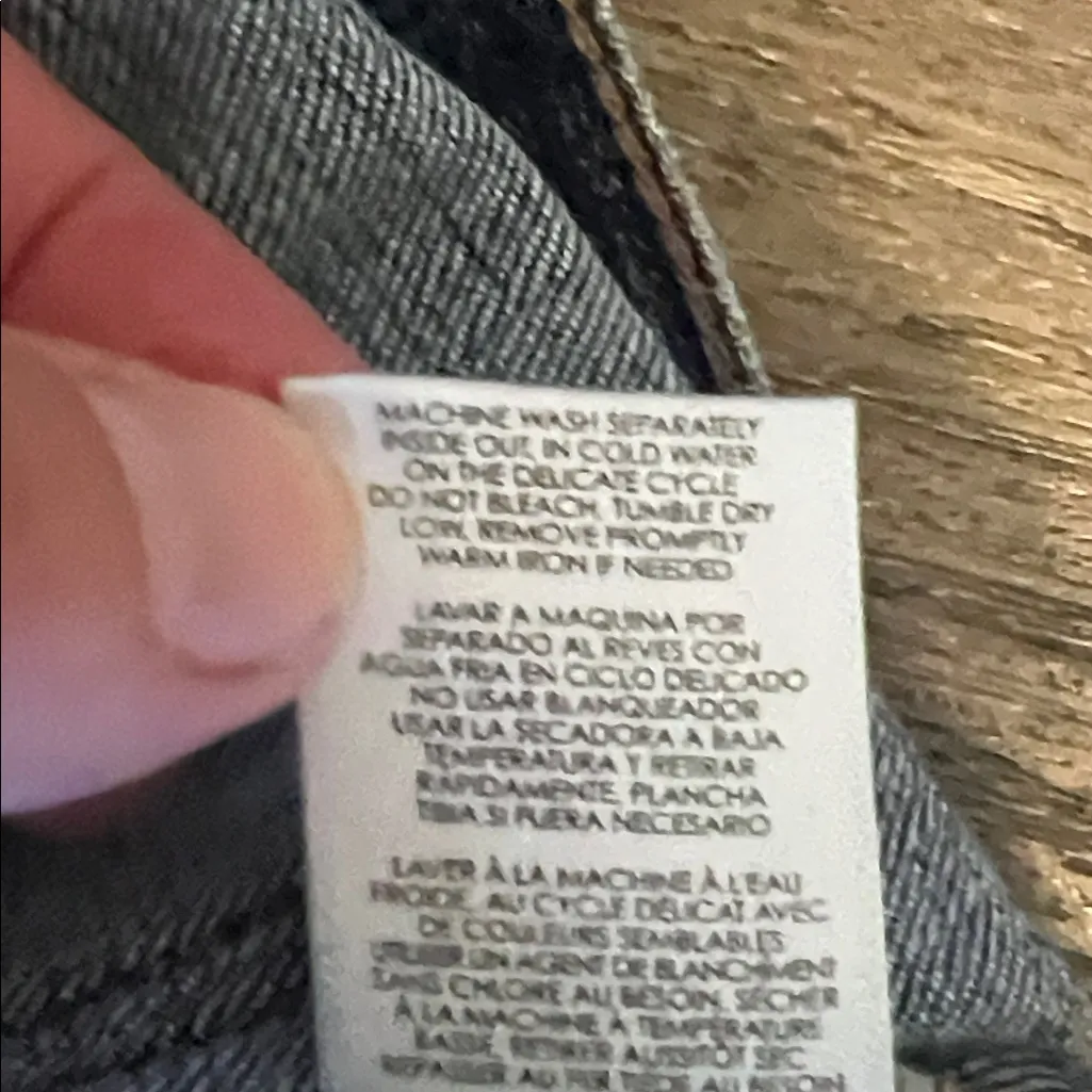 CAbi 5th Avenue High Rise Straight Leg Women's Blue Raw Hem Jeans Size 10 - Image 6