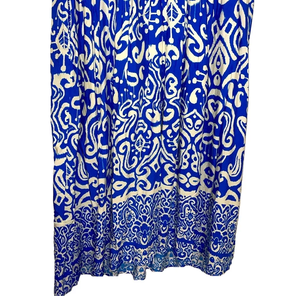 NWT ENTRO Midi Dress Women Small Airy Flowy Paisley Resort Coastal Beach Garden - Image 13