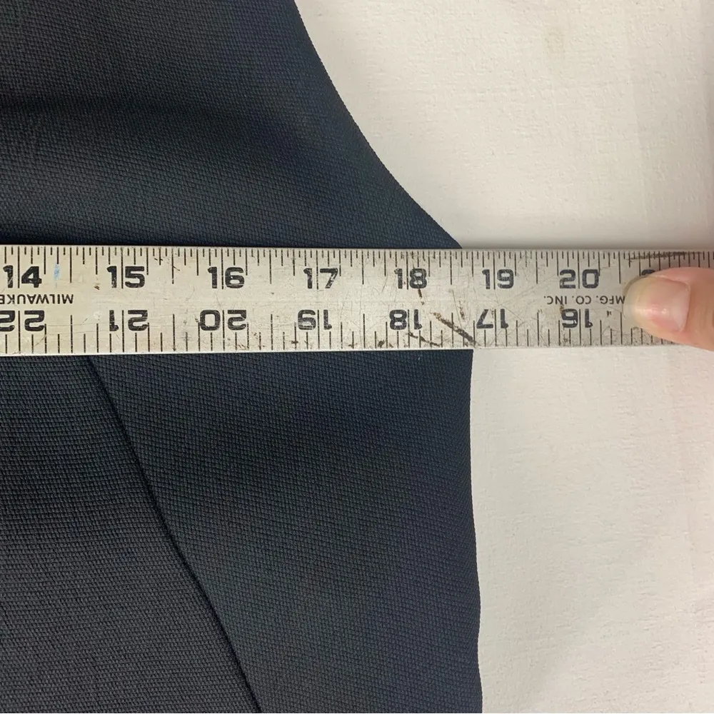 Babaton size 10 medium Black Sheath textured Dress V-Neck business casual - Image 8