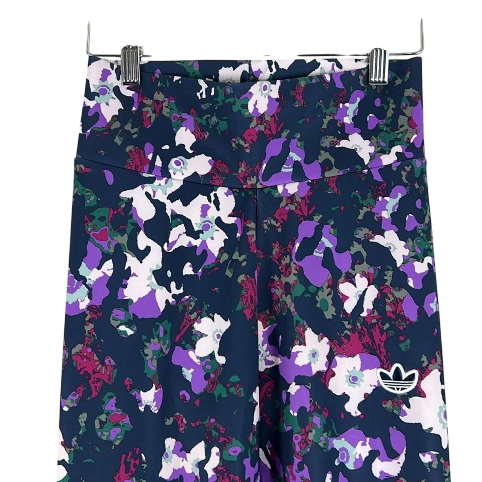 Adidas Training Leggings Womens S Purple Multicolor Floral High Rise Athleisure - Image 3
