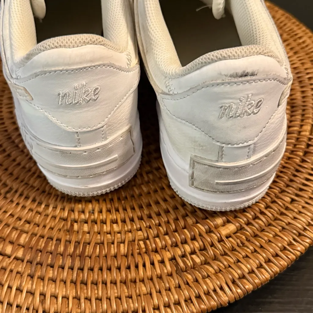 Nike Air Force 1 White Leather Sneakers - Image 4