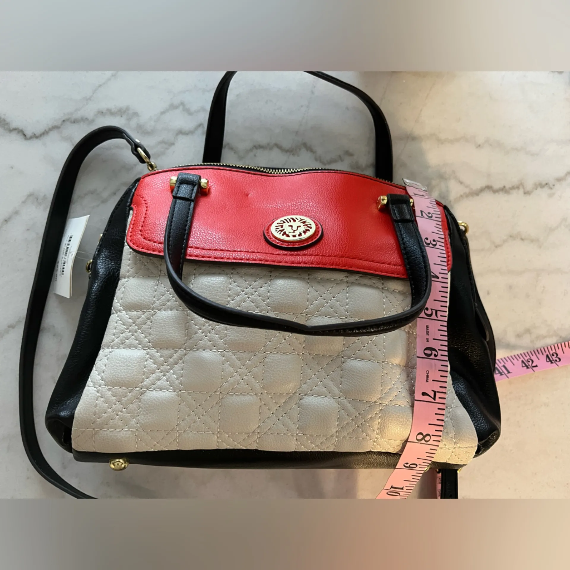 Anne klein Stylish Red and‎ Black Handbag - Image 9