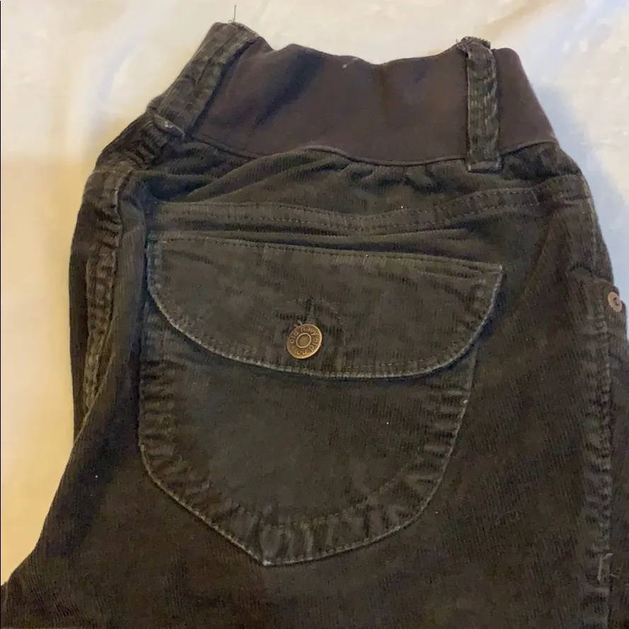 Old Navy Maternity Brown Corduroy Pants Low Rise - Image 2
