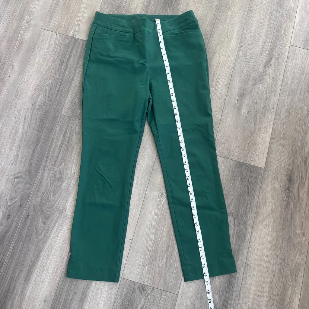 Chicos Pants Womens 0.5R US 6R Green Pull On High Rise Slimming Stretch Career - Image 7