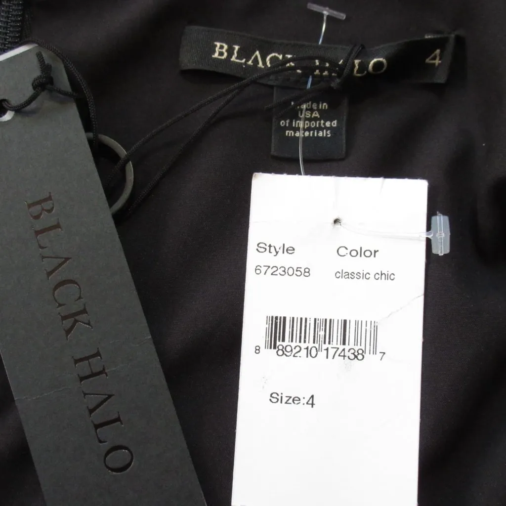 NWT Black Halo Jackie O in Black White Classic Chic Houndstooth Sheath Dress 4 - Image 5