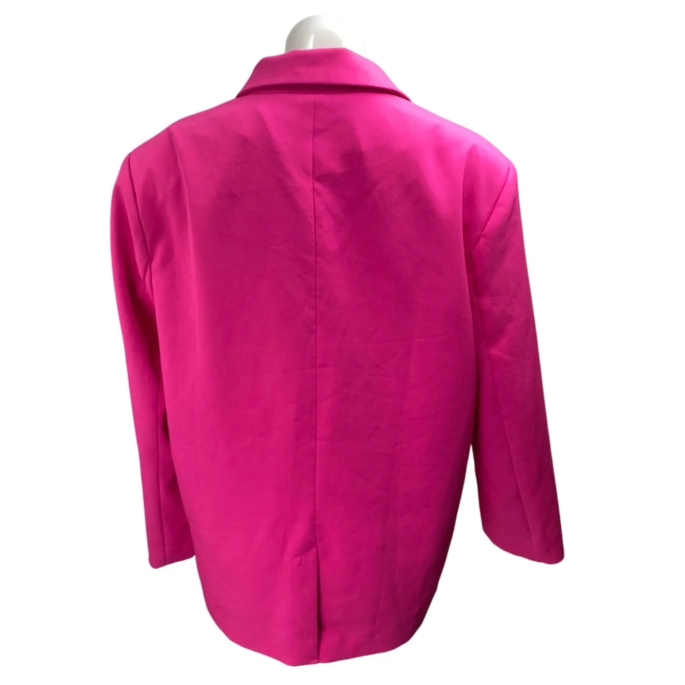 Missguided Women's Pink Notch Collar Button Long Sleeve Blazer Coat Jacket Sz 0 - Image 2