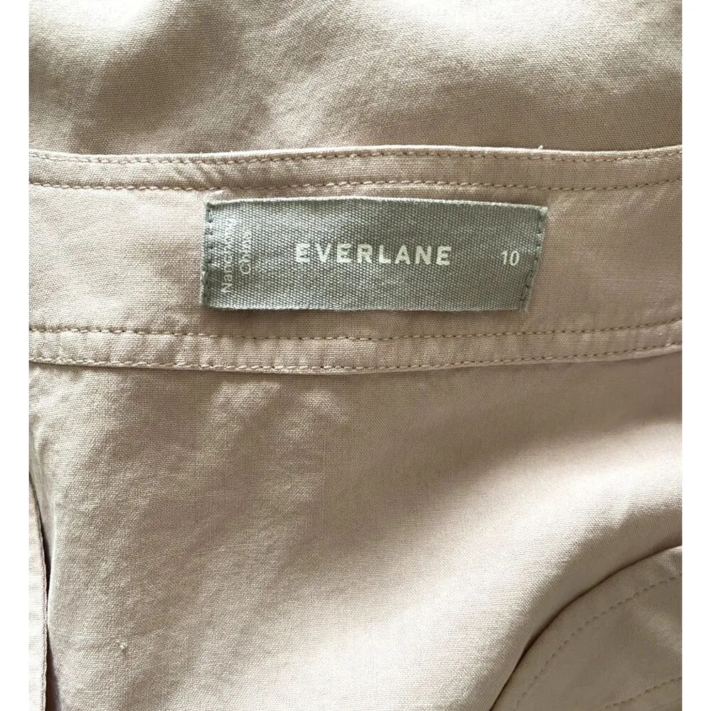 Everlane The Washable Silk Wrap Log Sleeve V Neck CropTop Blouse Blush Pink 10 - Image 4