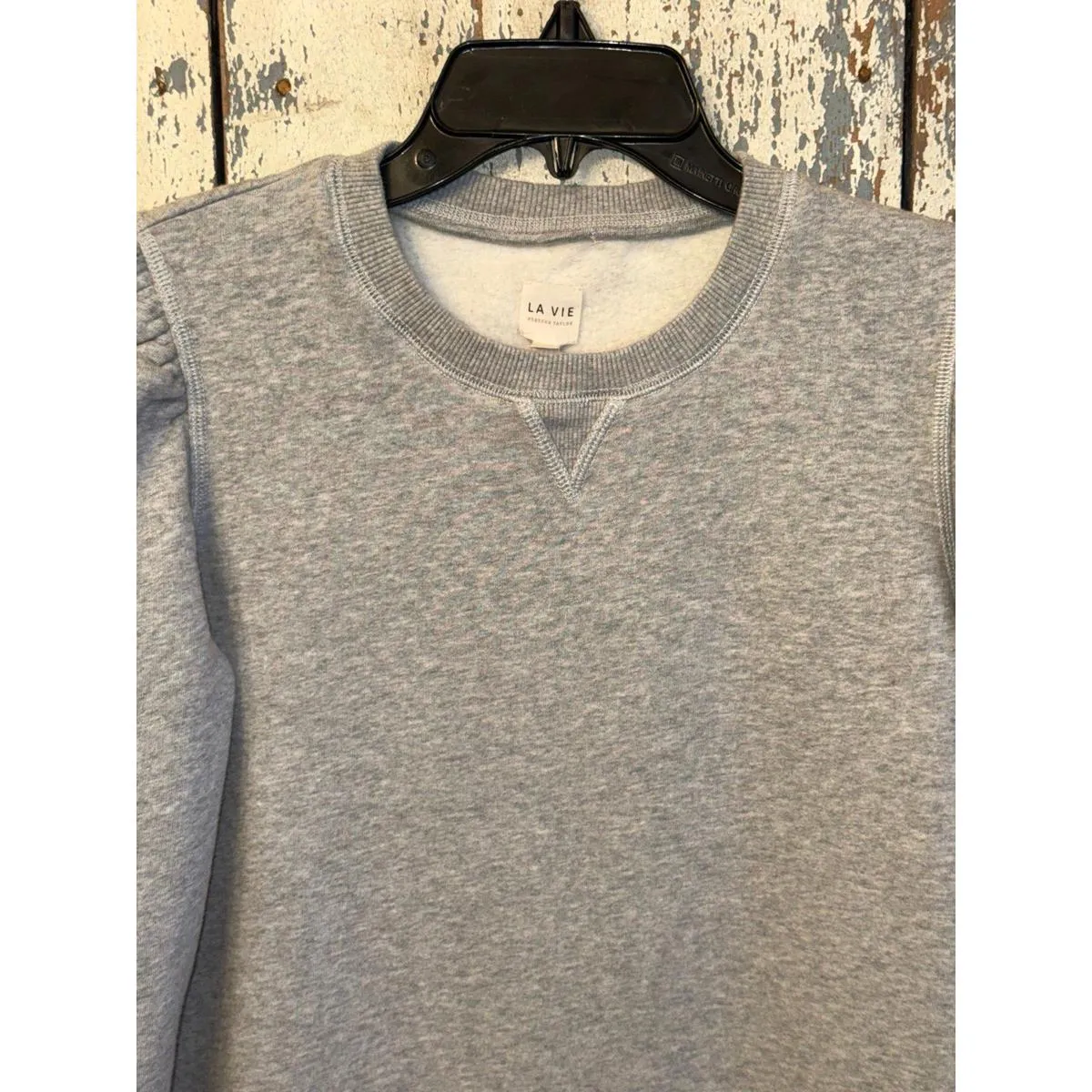 La Vie Rebecca Taylor Fleece Sweatshirt Dress gray, size Small - Image 3