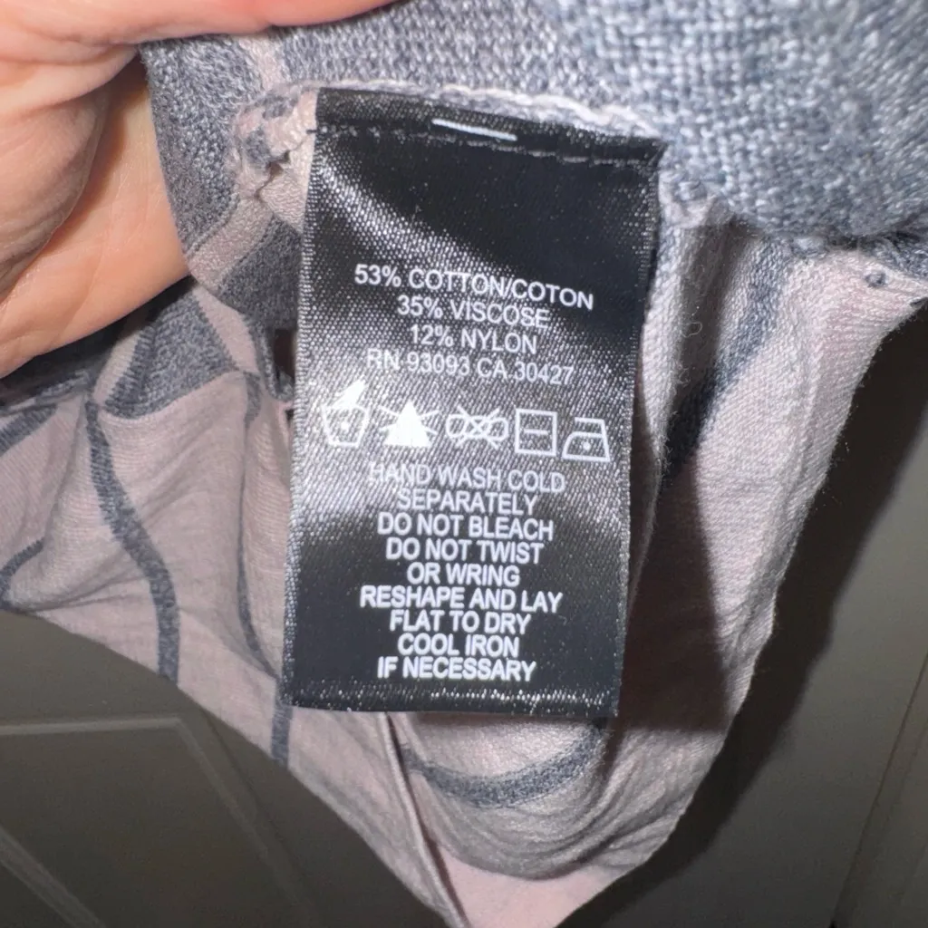 NIC+ZOE Charcoal and Blush Striped Sweater - Image 5