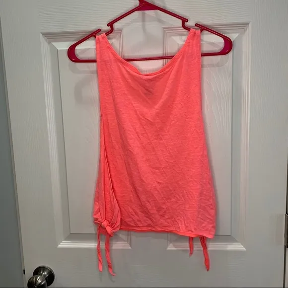 Pink‎ tank top coral color open sides - Image 4