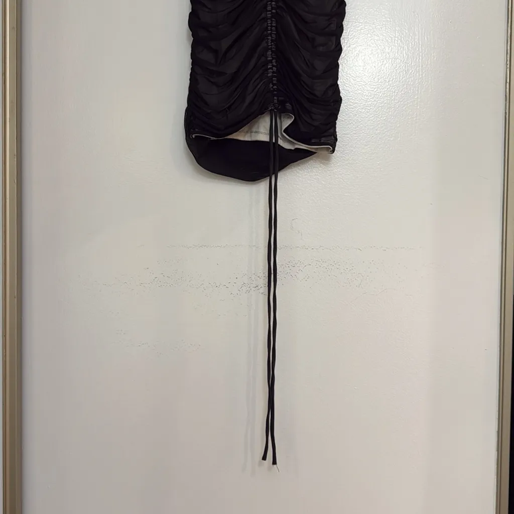 MOVING SALE - Forever 21 Black Ruched Mesh Dress - Image 7