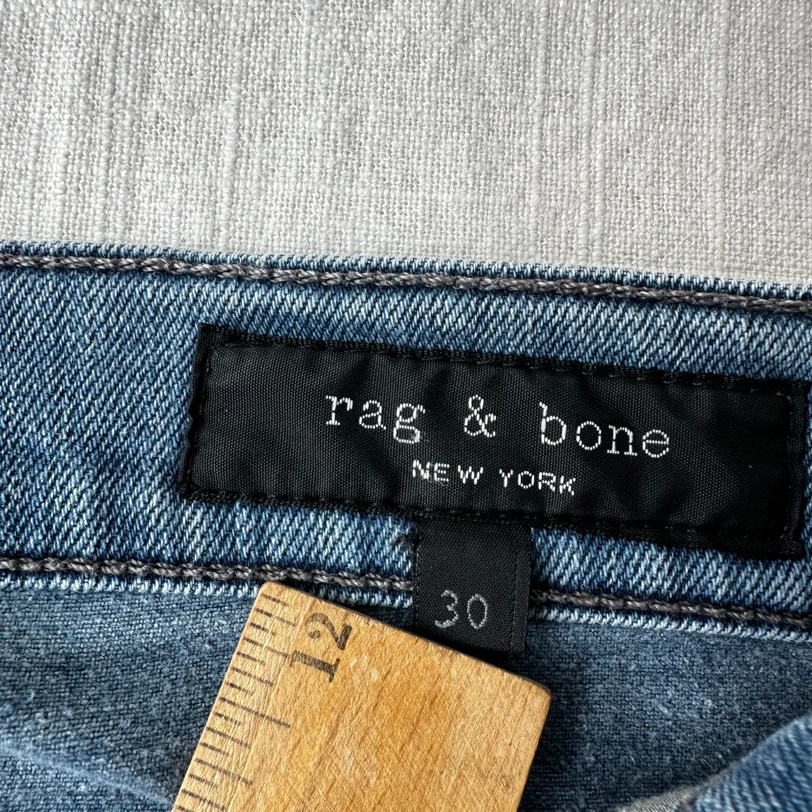 Rag & Bone High Rise Straight‎ Leg Jeans Comfort Stretch Denim Size 30 - Image 2