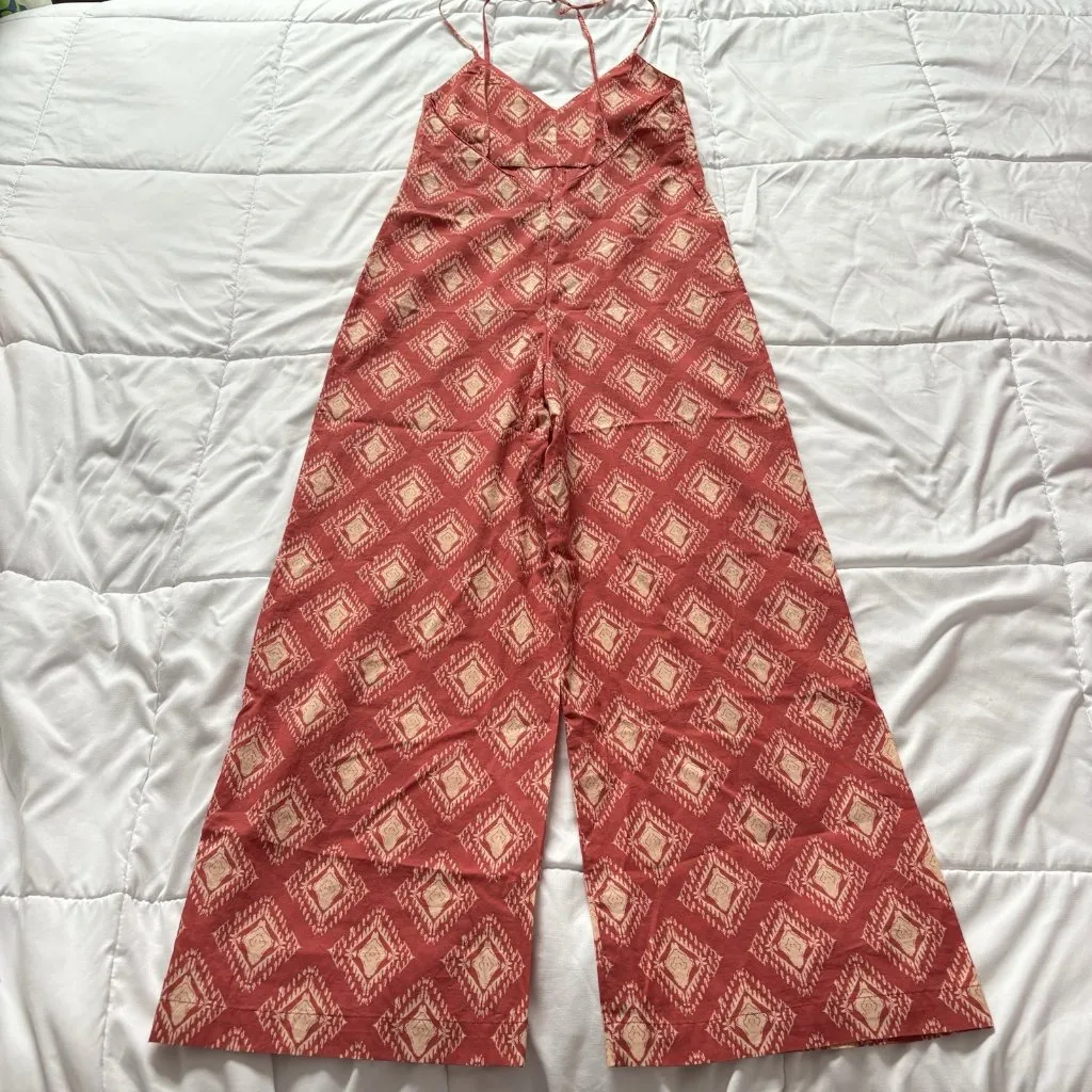 NWT Zara BLOGGERS Fave Boho Geometric Open Back Wide Leg The Jami Jumpsuit Small - Image 9