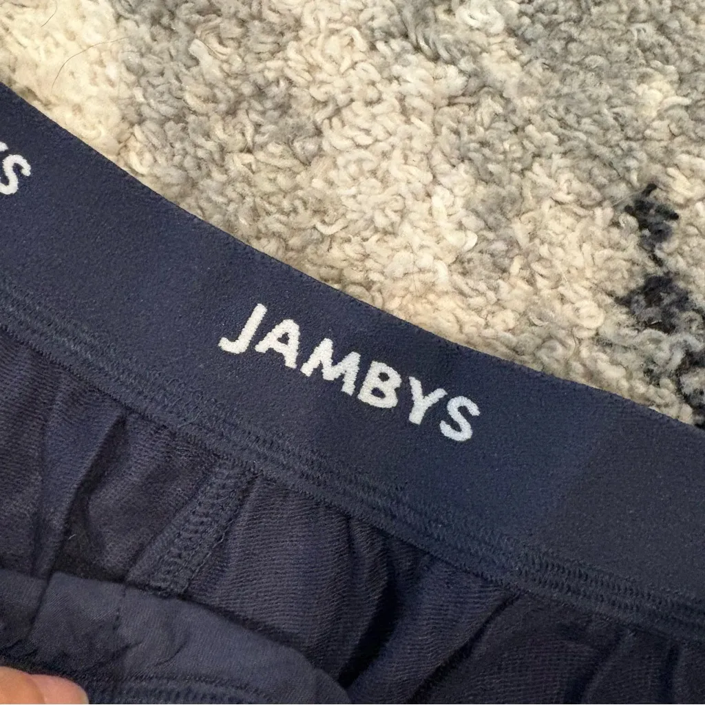 Jambys Womens Super Soft Boxer Shorts With Pockets Size XL Navy Blue - Image 2