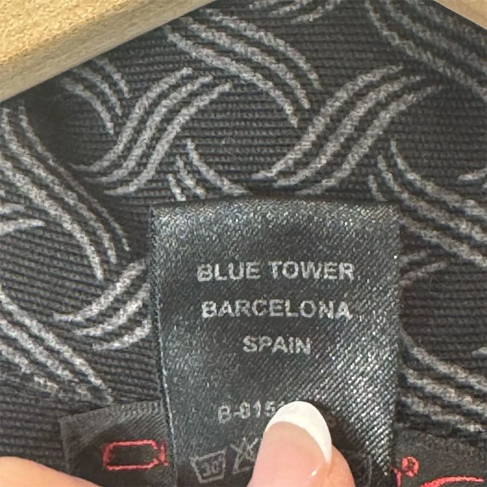 Custo Barcelona Black Patterned Cotton Coat Jacket USA 6 Eur 40 Mod Retro Style - Image 7