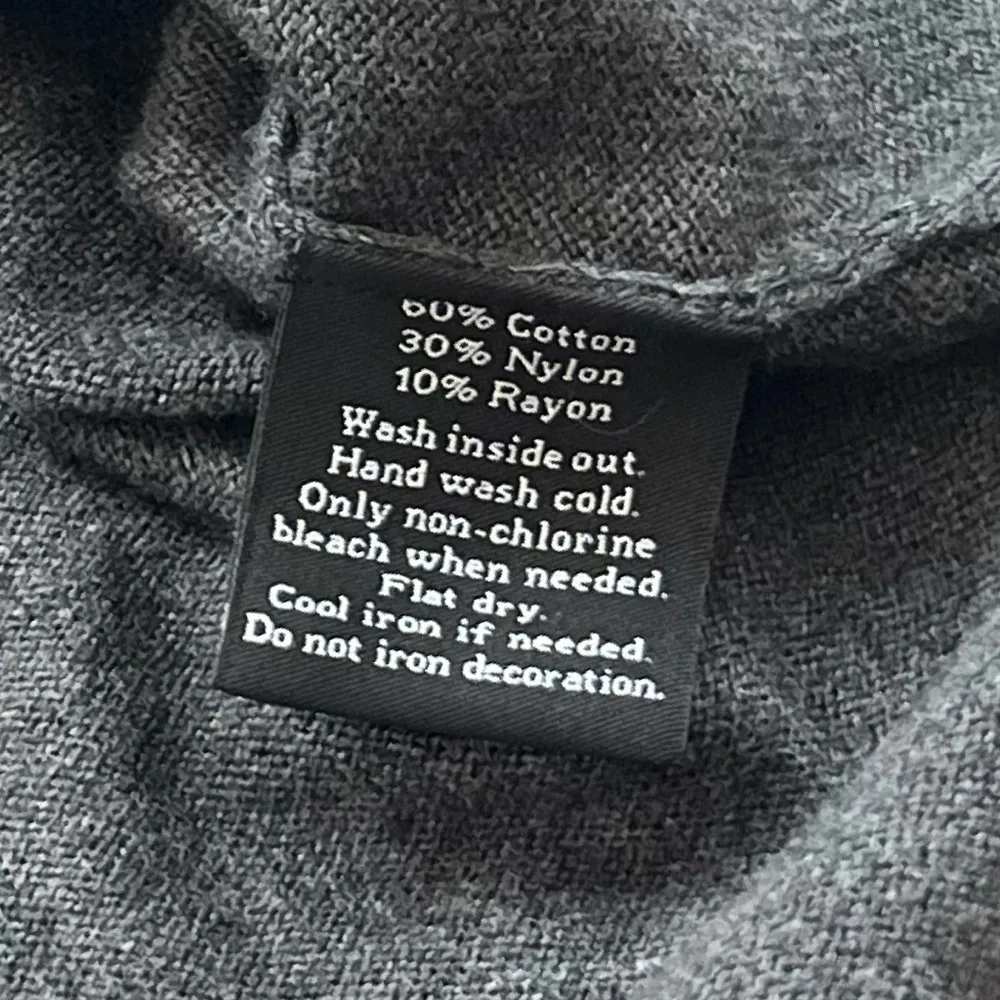 Rock & Republic Scoop Neck High Low Cheetah Long Sleeve Sweater Gray Studded S - Image 6