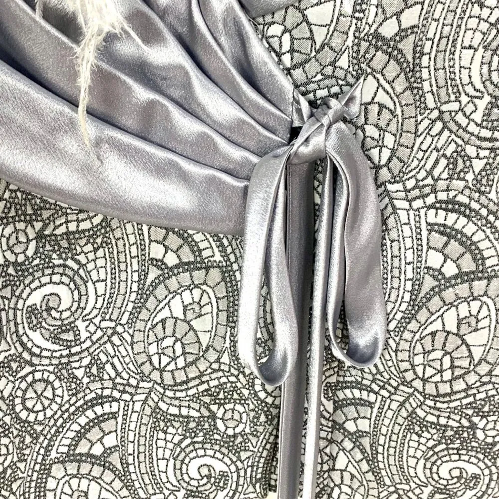 Elite Champagne 2 PC Blazer Shell Silver Brocade Mother of Bride Church Size 10 - Image 4