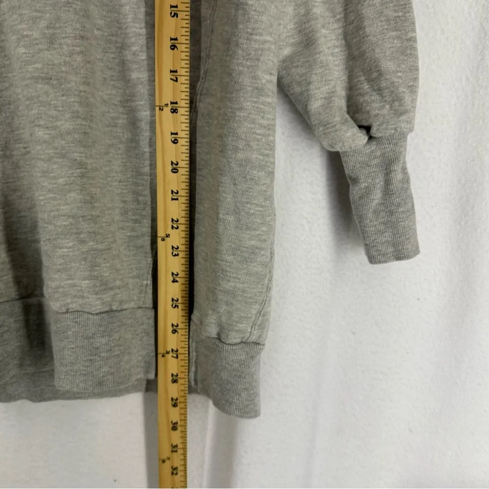 Pullover Crewneck Sweatshirt Long Womens Small Grey - Image 4