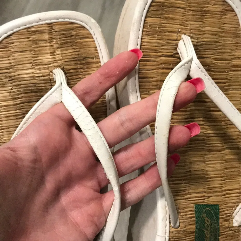 Grandco Straw Platform Flip Flops Sandals Size 6 - Image 6