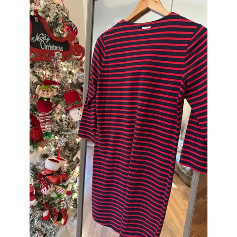Michael Kors Striped Lace-Up Shift Dress Navy Red XS NWT | Casual Work‎ Nautica - Image 6