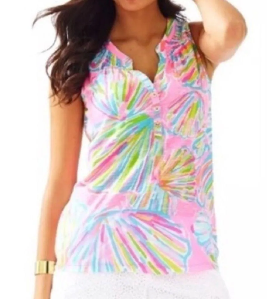 Lilly Pulitzer Essie Top Pink Pout Shellabrate XS Excellent Condition RARE HTF - Image 13