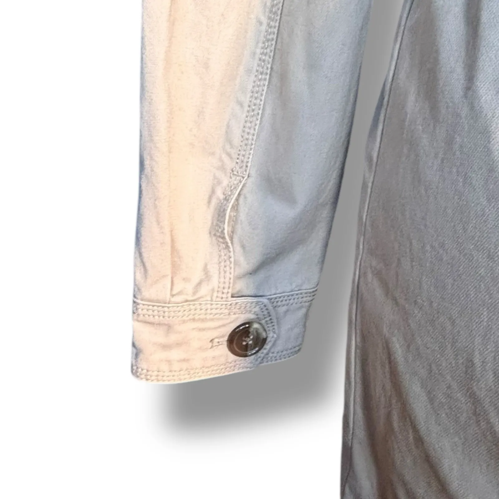 Gap Beige Cotton Trench Coat Utility Jacket Women’s Small Belted Detachable Hood - Image 9