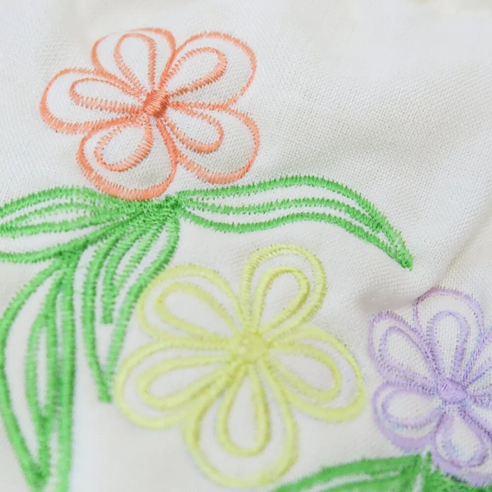 Vintage 80s Fine Arts Bag Co White Floral Embroidered Purse - Image 7