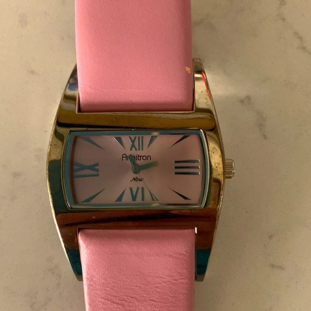 Pink Leather Band Watch - Image 2