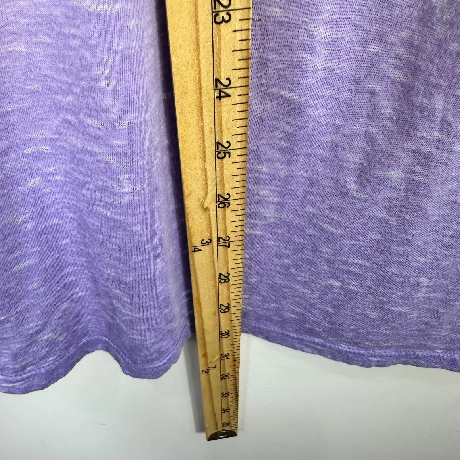 Earth‎ Yoga Womens Tee XL Purple Graphic V Neck Organic Cotton Ombré Soft Boho - Image 4