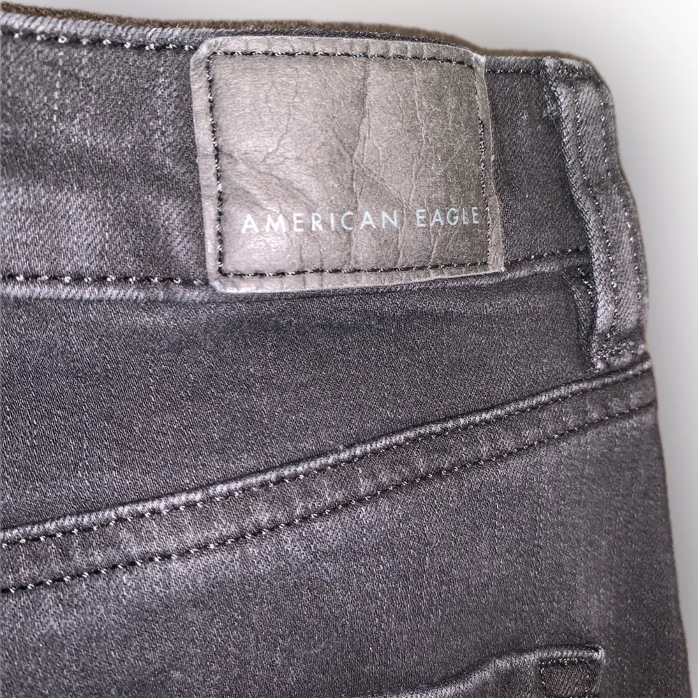 Y2K American Eagle Outfitters Black A-Line Denim Jean Mini Skirt  Vintagecore 00 - Image 6