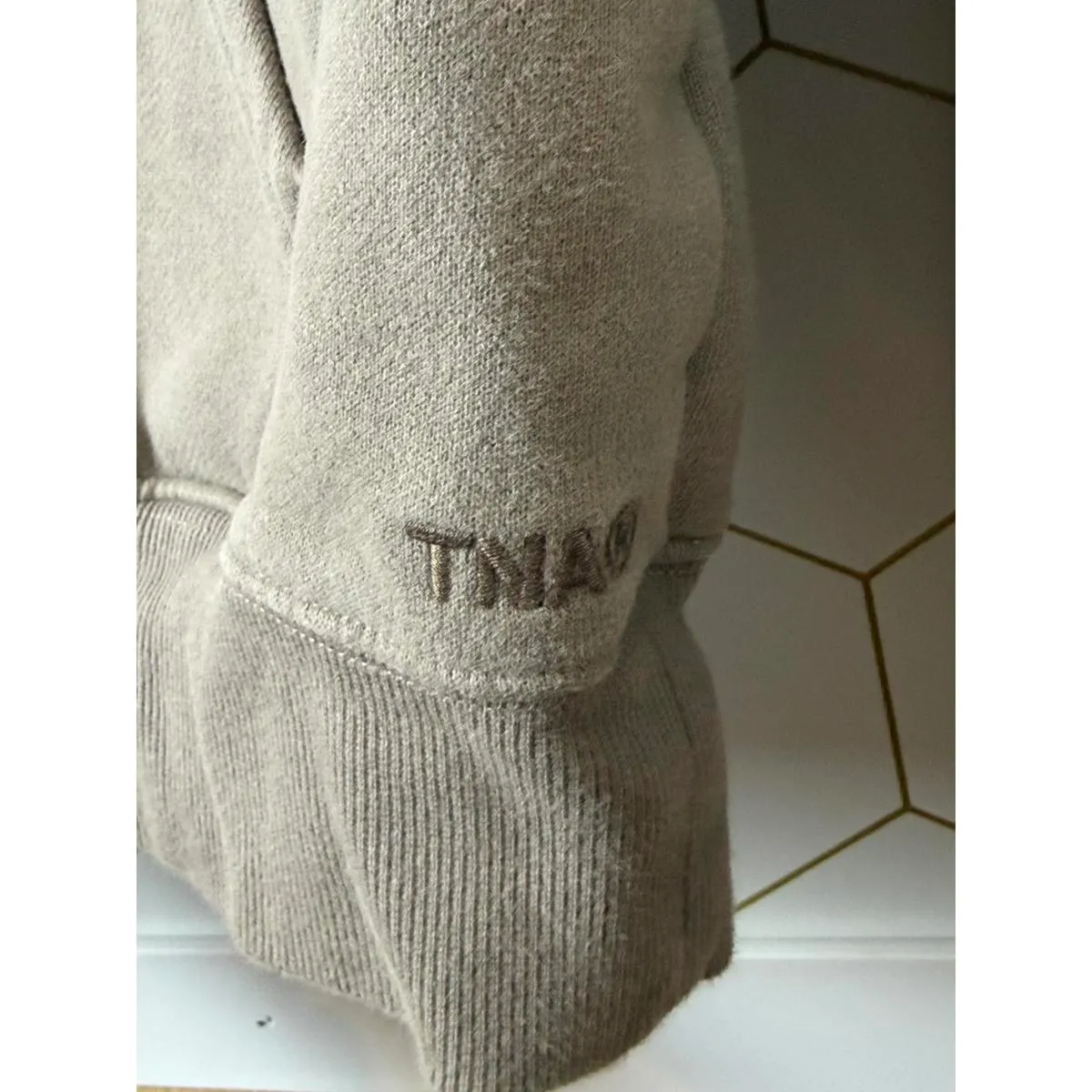 TNA Cozy Fleece Perfect Hoodie Heathered Light Oatmeal - Image 8