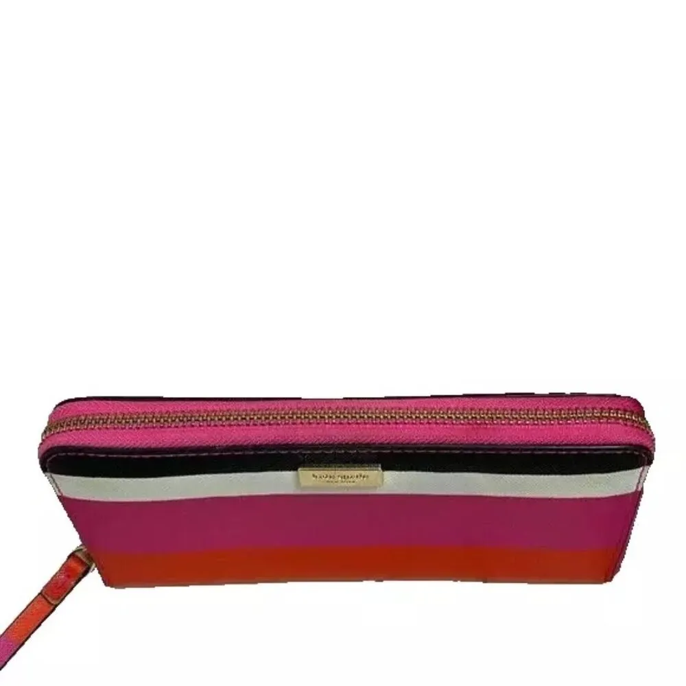 Kate Spade LE Laurel Way Bonita Stripe large continental zip around wallet - Image 2