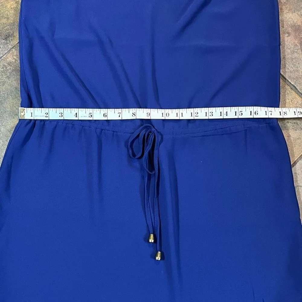 Naked Zebra Blue Tank Tie Waist Mini Dress - Image 8