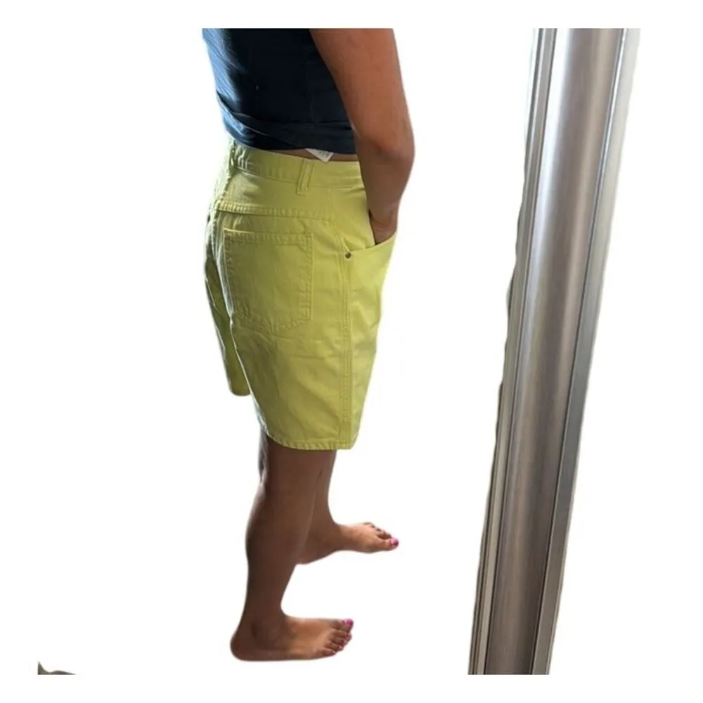 Vintage 90s Crossroads High Waist Denim Shorts Jorts size 26 chartreuse coastal - Image 6