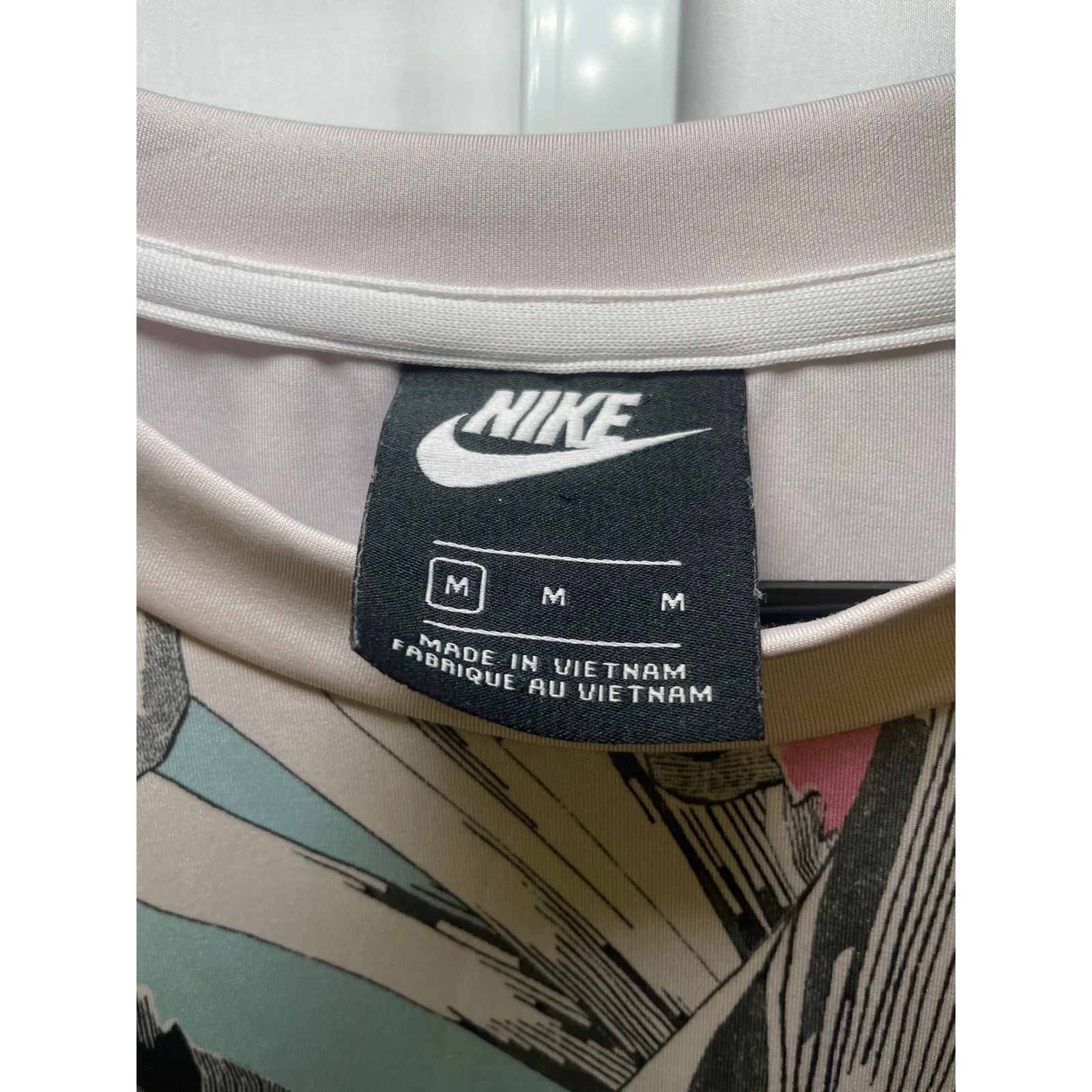 Nike Hyper Femme Floral Print Dress - Womens Size M - White and Blue - Image 5