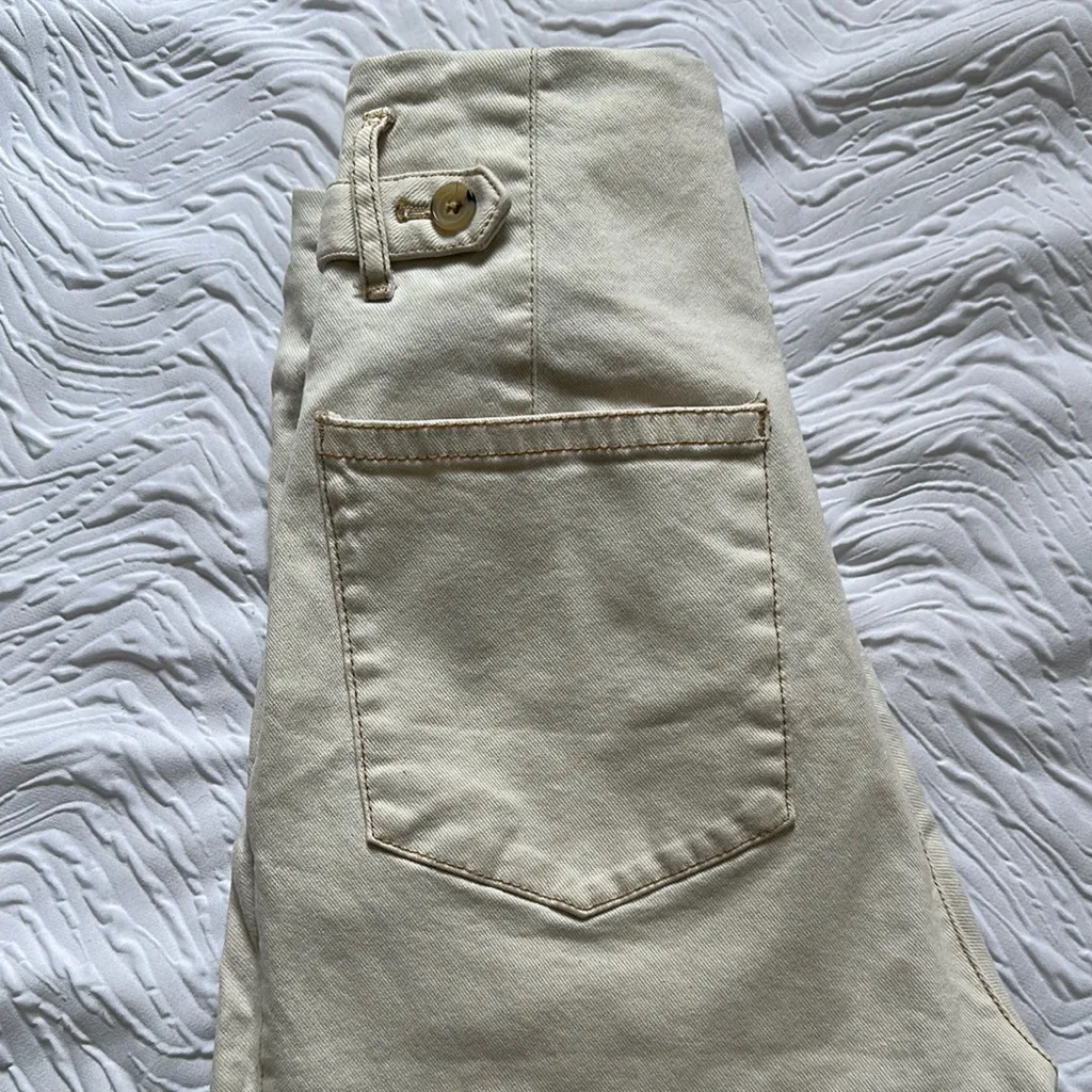 Free people Beige Pleated pants - Image 4