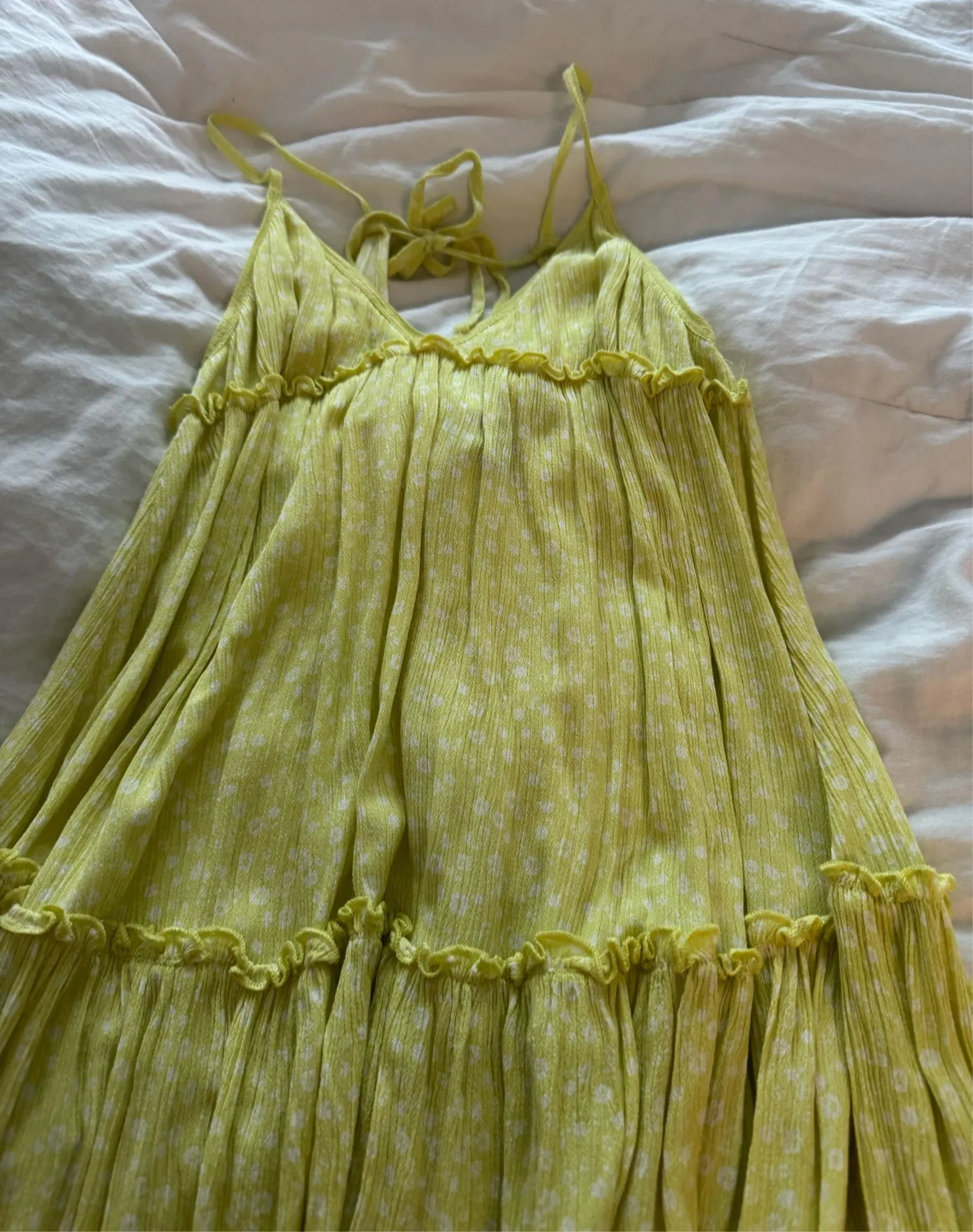 Yellow floral mini dress - Image 2