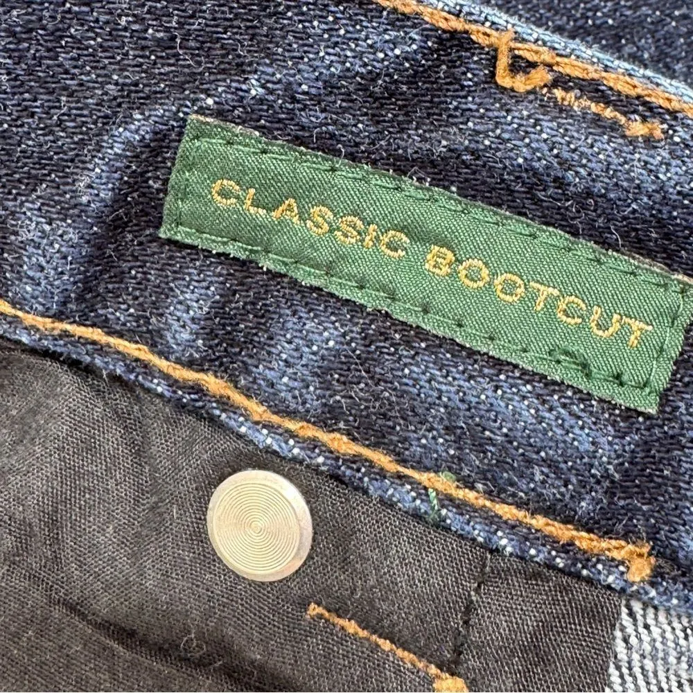 Lauren Ralph Lauren Bootcut Mid Rise Jeans Dark Blue 4 Western Preppy Classic - Image 8