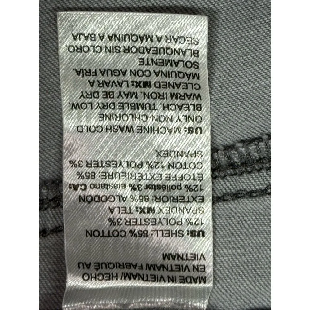 Chico’s gray metal button ankle pull on jegging chino Size 16R - Image 5