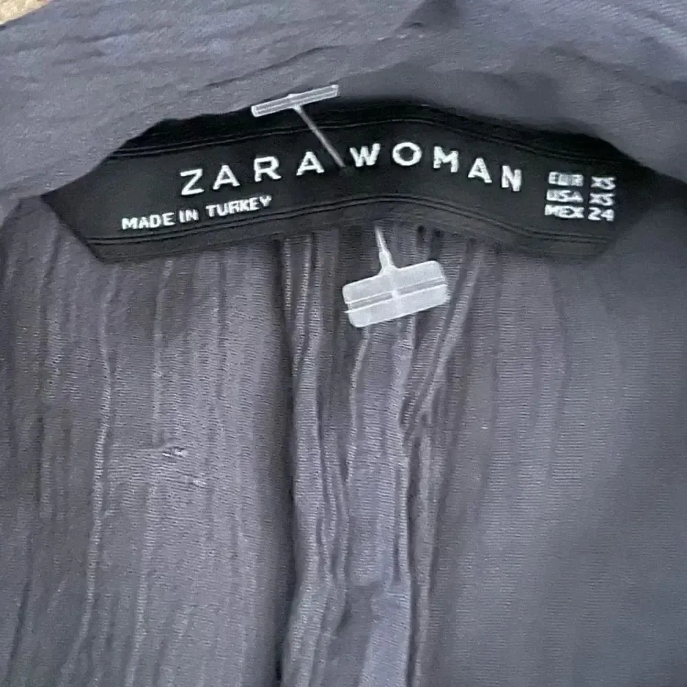 Zara Charcoal  Loose Kimono Asymmetrical Long Sleeves Boho Blouse SZ XS #1160 - Image 12