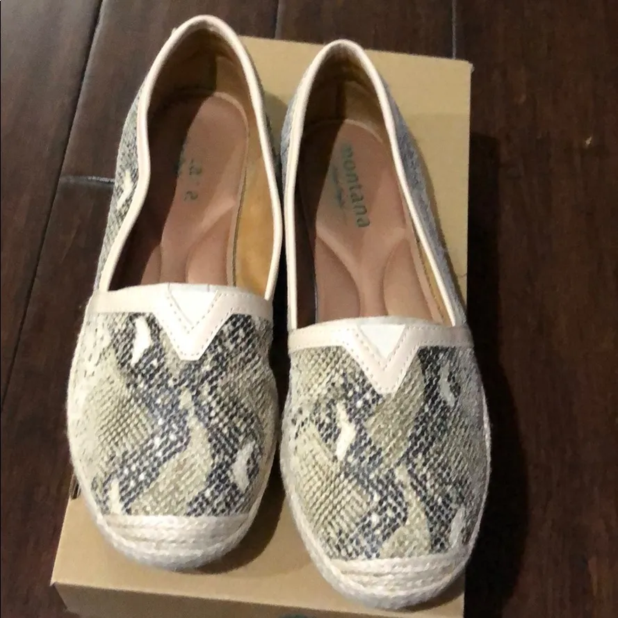 Montana Soto Snake Embossed slip on espadrille Size 9 - Image 2