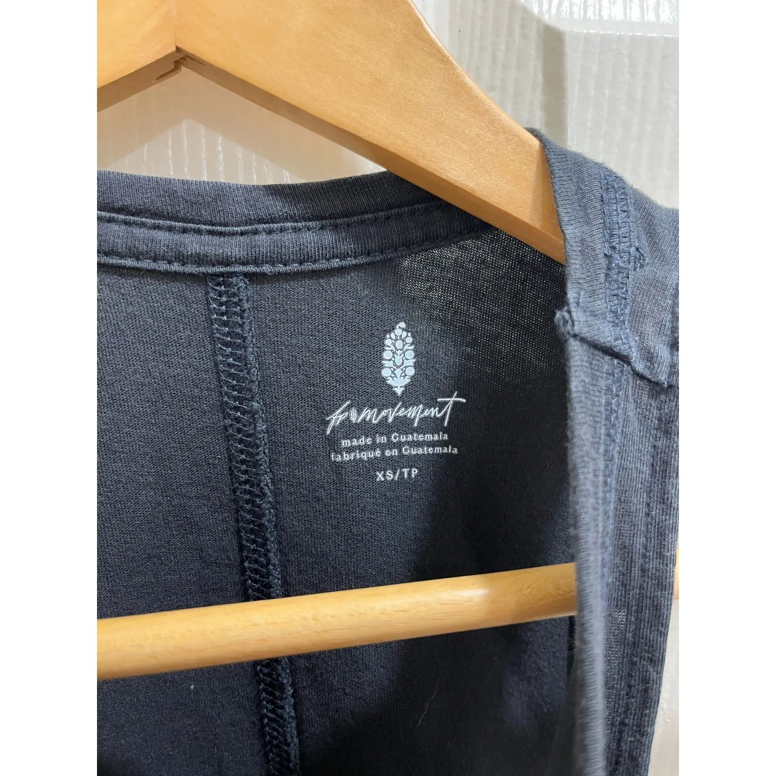 Free People Movement Inhale Tank Top Black Size XS Oversized (Rare) Graphic - Image 5