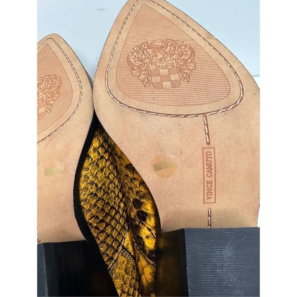 Vince‎ Camuto Jatera Leather Snake Booties Size 6 New - Image 10