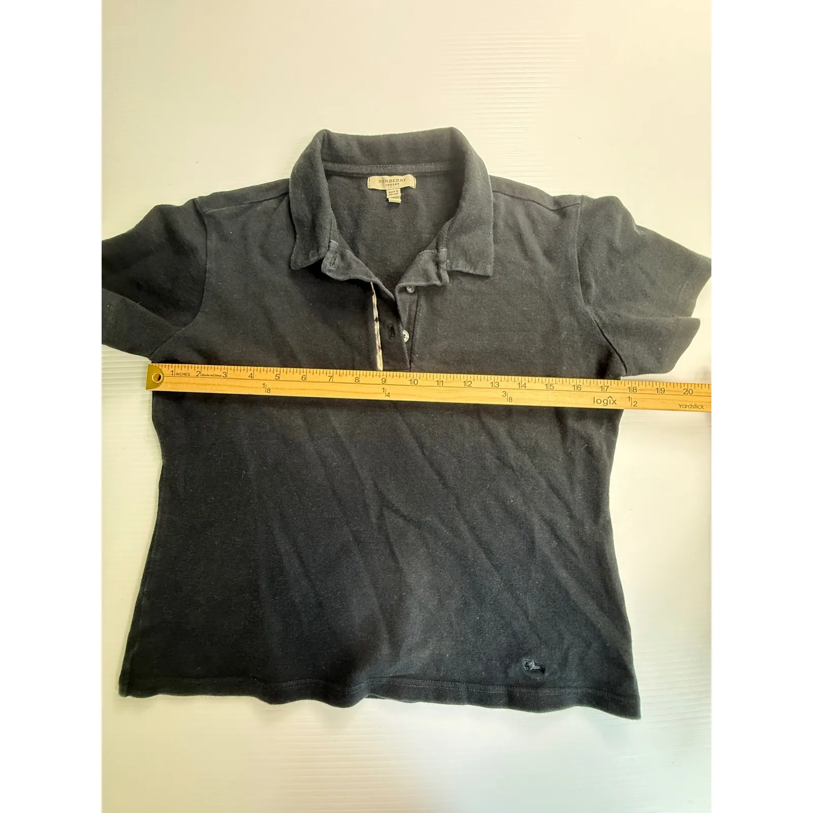 Burberry London‎ Black Polo Shirt Womens Short Sleeve Collared Casual Top - Image 3
