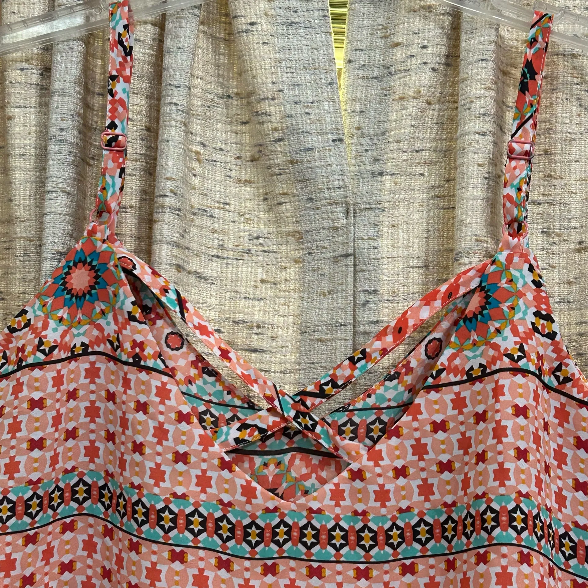 Torrid Mosaic Print Layered Criss Cross Back Cami Tank  - Image 6