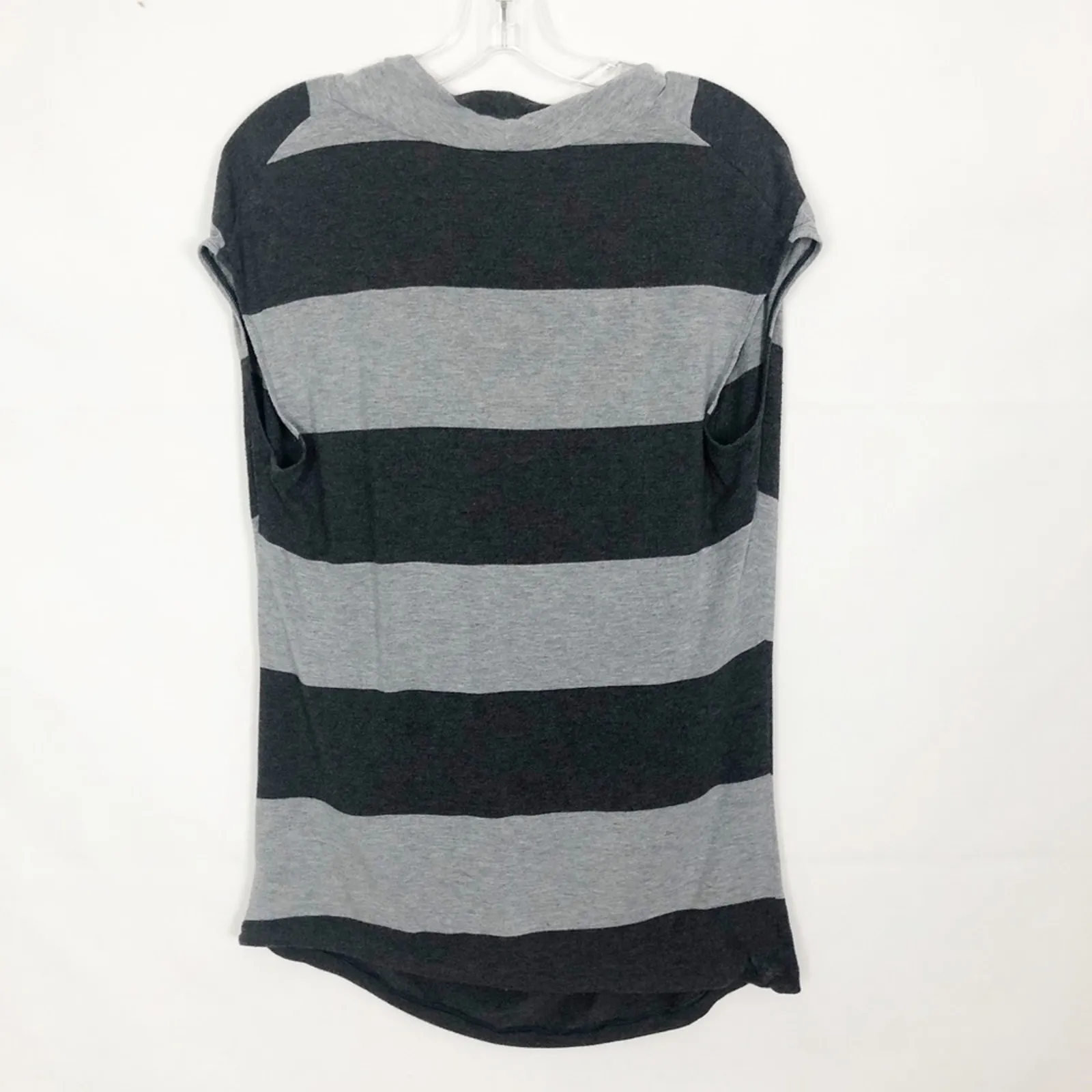 CAbi Cowl Neck Striped Sleeveless Black/Gray Top Size M - Image 7